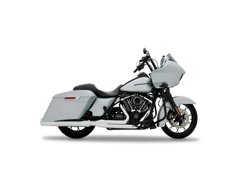 Rinehart Racing Chrome 2-Into-1 Exhaust System w/ Chrome End Cap Harley Davidson Touring 2017+ - 200-1106C