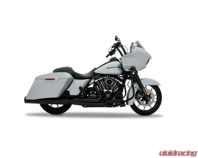 Rinehart Racing Black 2-Into-1 Exhaust System w/ Black End Cap Harley Davidson Touring 2017+ - 200-1107