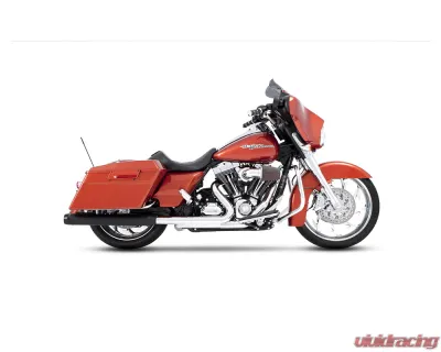 Rinehart Racing Black 3.5" Slip-On Mufflers w/ Black Merge End Caps Harley Davidson Touring 1995-2009 - 500-0101-Merge
