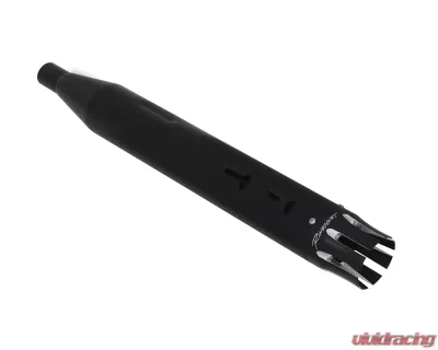 Rinehart Racing Black 4" Slip-On Mufflers w/ Black Castle End Caps Harley Davidson Touring 1995+ - 500-0103-Castle