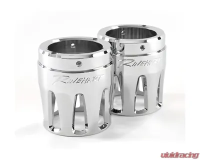 Rinehart Racing MotoPro45 Chrome 4.5" Slip-On Mufflers w/ Chrome Merge End Caps Harley Davidson Touring 1995-2016 - 500-0108C-Merge