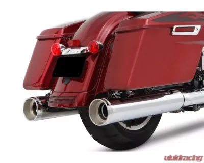 Rinehart Racing DBX45 Chrome 4.5" Slip-On Mufflers w/ Chrome Tradition End Caps Harley Davidson Touring 1995-2016 - 500-0165C