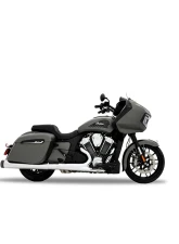 Rinehart Racing DBX45 Chrome 4.5" Slip-Ons Exhaust w/ Black Tradition End Caps Harley Davidson Indian Touring | Bagger 2014+                                     - 500-0565 - Image 2