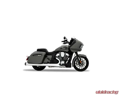 Rinehart Racing DBX45 Chrome 4.5" Slip-Ons Exhaust w/ Black Tradition End Caps Harley Davidson Indian Touring | Bagger 2014+ - 500-0565