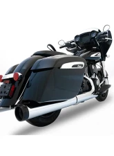 Rinehart Racing DBX45 Chrome 4.5" Slip-Ons Exhaust w/ Black Tradition End Caps Harley Davidson Indian Touring | Bagger 2014+                                     - 500-0565 - Image 3