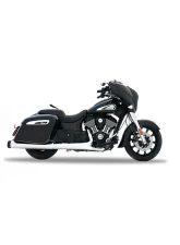 Rinehart Racing DBX45 Chrome 4.5" Slip-Ons Exhaust w/ Black Tradition End Caps Harley Davidson Indian Touring | Bagger 2014+                                     - 500-0565 - Image 3