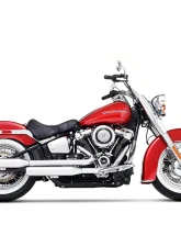 Rinehart Racing Chrome 3.5" Slip-Ons Exhaust w/ Chrome End Caps Harley Davidson Softail Slim | Low Rider | Street Bob | Breakout | Fat Boy | Standard 2018+                                     - 500-1206C - Image 2