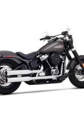 Rinehart Racing Chrome 3.5" Slip-Ons Exhaust w/ Chrome End Caps Harley Davidson Softail Slim | Low Rider | Street Bob | Breakout | Fat Boy | Standard 2018+                                     - 500-1206C - Image 2
