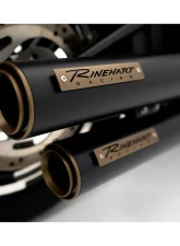 Rinehart Racing HP35 Black 3.5" Softail Slip-Ons Exhaust w/ Bronze End Caps Harley Davidson Softail Slim | Low Rider | Street Bob | Breakout | Fat Boy 2018+                                     - 500-1247 - Image 3