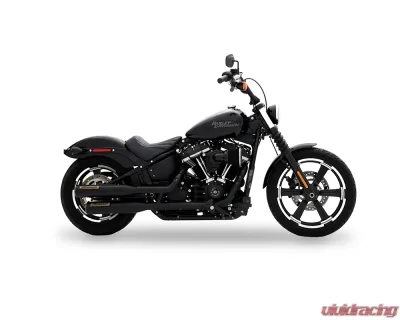 Rinehart Racing HP35 Black 3.5" Softail Slip-Ons Exhaust w/ Bronze End Caps Harley Davidson Softail Slim | Low Rider | Street Bob | Breakout | Fat Boy 2018+ - 500-1247