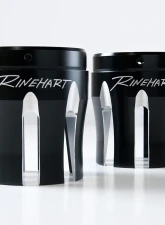 Rinehart Racing Black 4" Moto Series Castle Style End Cap                                     - 900-0118 - Image 3