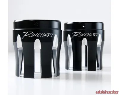 Rinehart Racing Black 4" Moto Series Castle Style End Cap - 900-0118