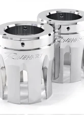 Rinehart Racing Chrome 3.5" Moto Series Castle Style End Cap                                     - 900-0217 - Image 3
