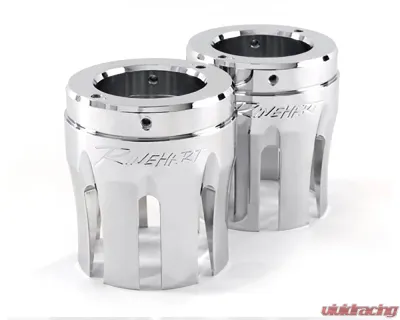 Rinehart Racing Chrome 3.5" Moto Series Castle Style End Cap - 900-0217