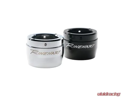 Rinehart Racing Pair Chrome 3.5" Laser Engraved End Cap - 900-0201