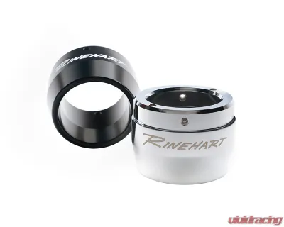 Rinehart Racing Pair Chrome 3.5" Laser Engraved End Cap - 900-0201