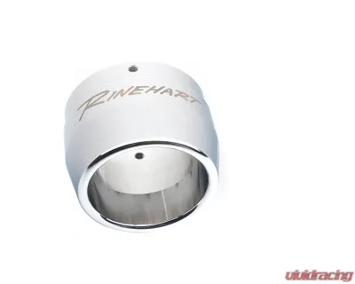 Rinehart Racing Pair Chrome 3.5" Laser Engraved End Cap - 900-0201