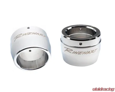 Rinehart Racing Pair Chrome 3.5" Laser Engraved End Cap - 900-0201