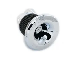 Rinehart Racing MOTO Series Chrome 90 Degrees Velocity Air Cleaner Harley Davidson Big Twin Cable 2000+