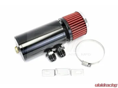 PLM Black Power Driven Universal Oil Catch Can Breather Tank - PLM-CATCH-CAN-SMALL-BLACK