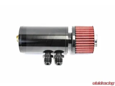 PLM Black Power Driven Universal Oil Catch Can Breather Tank - PLM-CATCH-CAN-SMALL-BLACK