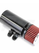 PLM Black Power Driven Universal Oil Catch Can Breather Tank                                     - PLM-CATCH-CAN-SMALL-BLACK - Image 5