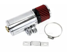 PLM Silver Power Driven Universal Oil Catch Can Breather Tank