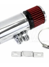 PLM Silver Power Driven Universal Oil Catch Can Breather Tank                                     - PLM-CATCH-CAN-SMALL-SILVER - Image 4