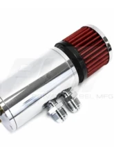 PLM Silver Power Driven Universal Oil Catch Can Breather Tank                                     - PLM-CATCH-CAN-SMALL-SILVER - Image 2