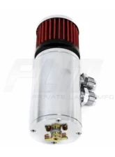 PLM Silver Power Driven Universal Oil Catch Can Breather Tank                                     - PLM-CATCH-CAN-SMALL-SILVER - Image 3