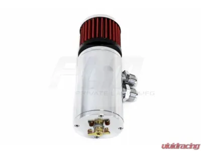 PLM Silver Power Driven Universal Oil Catch Can Breather Tank - PLM-CATCH-CAN-SMALL-SILVER