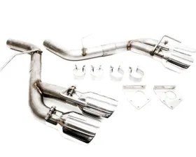 PLM Non-Resonated Axle-Back Muffler Delete Stainless Steel Quad Tips Chevrolet Camaro V6 3.6L 2016-2022