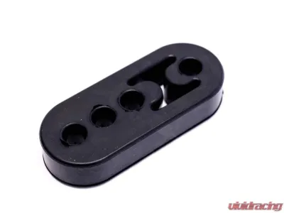 Private Label Mfg Black Adjustable Exhaust Hanger, 4.3" x 1.7", Polyurethane Rubber - PLM-EXHAUST-HANGER-ADJ-BLK