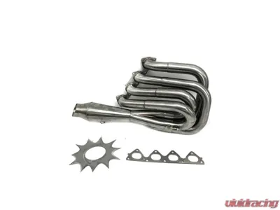 PLM Power Driven B-Series Hood Exit Race Header w/ 4-1 Megaphone B18 B20 Honda Civic | Del Sol | CRX | Acura Integra 1988-2001 - PLM-HB-HOOD-HEADER-SHIELD
