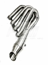 PLM Power Driven B-Series Hood Exit Race Header w/ 4-1 Megaphone B18 B20 Honda Civic | Del Sol | CRX | Acura Integra 1988-2001                                     - PLM-HB-HOOD-HEADER-SHIELD - Image 2