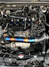 PLM Turbo Inlet Pipe Kit Stainless Burnt Blue 2023+ Acura Integra & 2022+ Honda Civic 1.5T                                     - PLM-HDE4-TB-IN-SS-TIT-KIT - Image 5