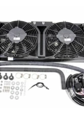PLM Black Heat Exchanger w/ SPAL Fans & Wiring Harness Ford Mustang | Shelby GT500 2007-2012                                     - PLM-HE-FD-GT500-BLK-SPAL - Image 4