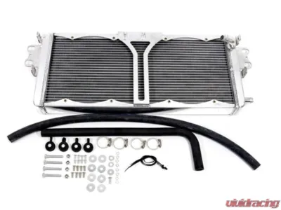PLM Black Heat Exchanger w/ SPAL Fans & Wiring Harness Ford Mustang | Shelby GT500 2007-2012 - PLM-HE-FD-GT500-BLK-SPAL