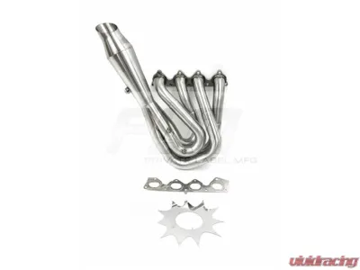 PLM Power Driven H-Series Hood Exit Race Header 4-1 Megaphone H22 F20B H22A Honda Civic | Del Sol | CRX | Acura Integra 1988-2000 - PLM-HH-HOOD-HEADER-SHIELD