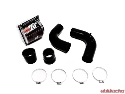 PLM Crystal Black Cold Air Intake Kit w/ K&N Filter K-Swap K20 K24 - PLM-IT-K-SWAP-BLK-KIT