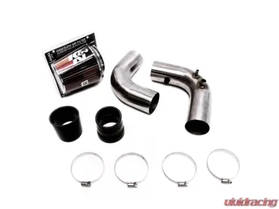 PLM Stainless Steel Silver Cold Air Intake Kit w/ K&N Filter K-Swap K20 K24 - PLM-IT-K-SWAP-SIL-KIT
