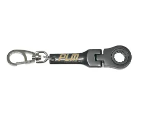 PLM Black 10mm Ratchet Wrench Keychain