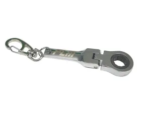 PLM Silver 10mm Ratchet Wrench Keychain