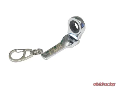 Private Label Mfg PLM Silver 10mm Ratchet Wrench Keychain - High Quality Steel, Chrome Finish - PLM-KEYCHAIN-10MM-SIL