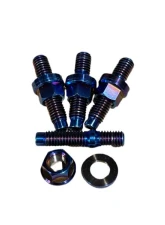 PLM M10 x 1.5mm Titanium Turbo to Manifold Stud Kit - 4PCS for T3 T4 Turbo Manifolds                                     - PLM-M10-BOLT-TITAN-TURBO-4PCS - Image 2