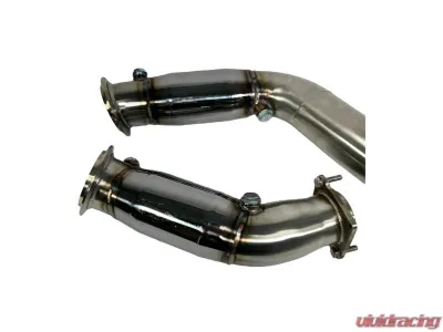 Private Label Mfg 3-Inch Catted Downpipes for BMW M3 F80 & M4 F82 2014+ - PLM-M3-DP-F80-CAT