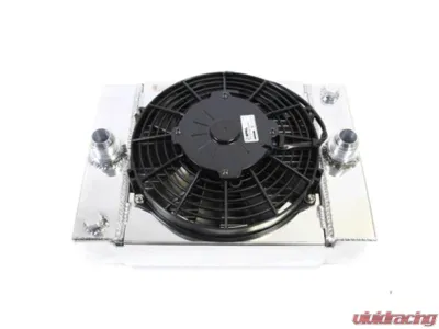 PLM Power Driven Compact Drag Radiator Small w/ SPAL Fan - PLM-RD-SM-SPAL-9