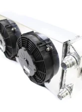 PLM Power Driven Tucked Radiator w/ 2 Fans Honda Acura                                     - PLM-RD-TCK-SPAL - Image 2
