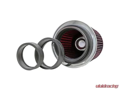 PLM K&N Red Adjustable Size 3inch 3.5inch 4inch Universal Air Filter - PLM-RG-1001-RD