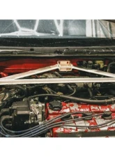 PLM Raw Aluminum 3 Point Front Strut Tower Bar Acura Integra DA 1990-1993                                     - PLM-STB-DA - Image 4